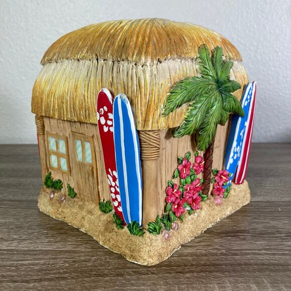 Tiki‎ Hut Tissue Box Cover Multicolor Tropical Floral Decor - Picture 9 of 10